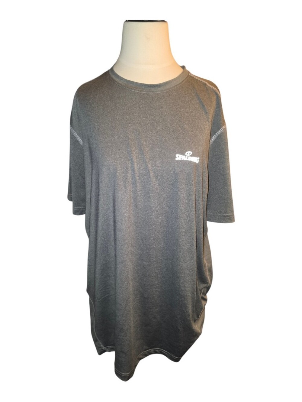 7/1/17. Mens Spalding Gray Short-Sleeve Athletic Tee